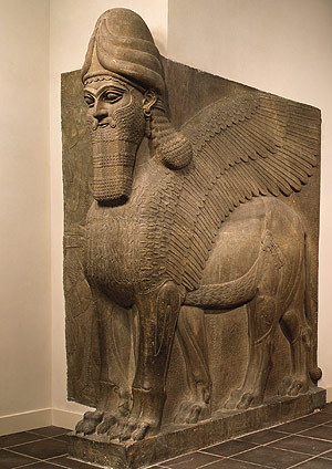 Stone Relief of Ashurnasirpal II and his Attendant