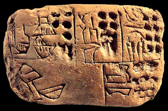 Tablet Of Pre-Cuneiform Script