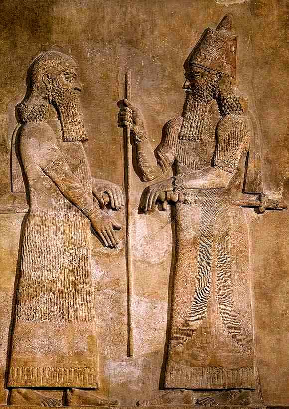 Alabaster Relief of Sargon and His High Official