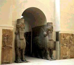 Winged Assyrian Bulls Small