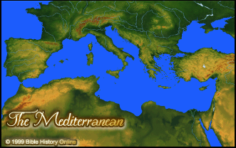 Nice Small Map of the Mediterranean Sea