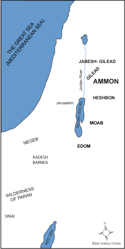Map of the Territory of the Ancient Ammonites