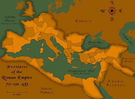 Provinces of the Roman Empire 70-120 AD. In the program you can click on the area of the province and see a pop-up name.