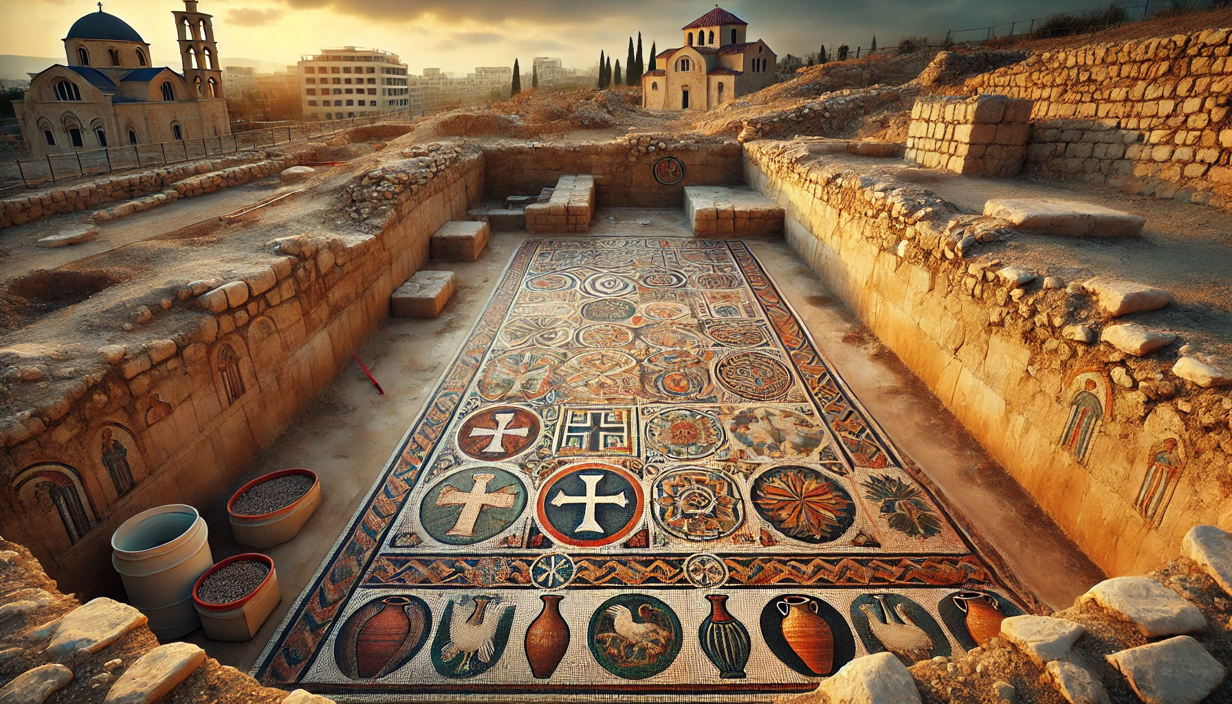 Archaeologists Uncover 1,500-Year-Old Monastery with Stunning Mosaic Floor... hero image