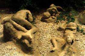 Photo of Molds of People Killed by Mount Vesuvius