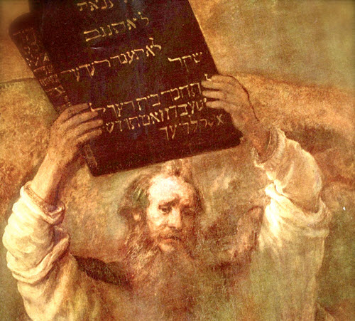 Painting of Moses and the Ten Commandments