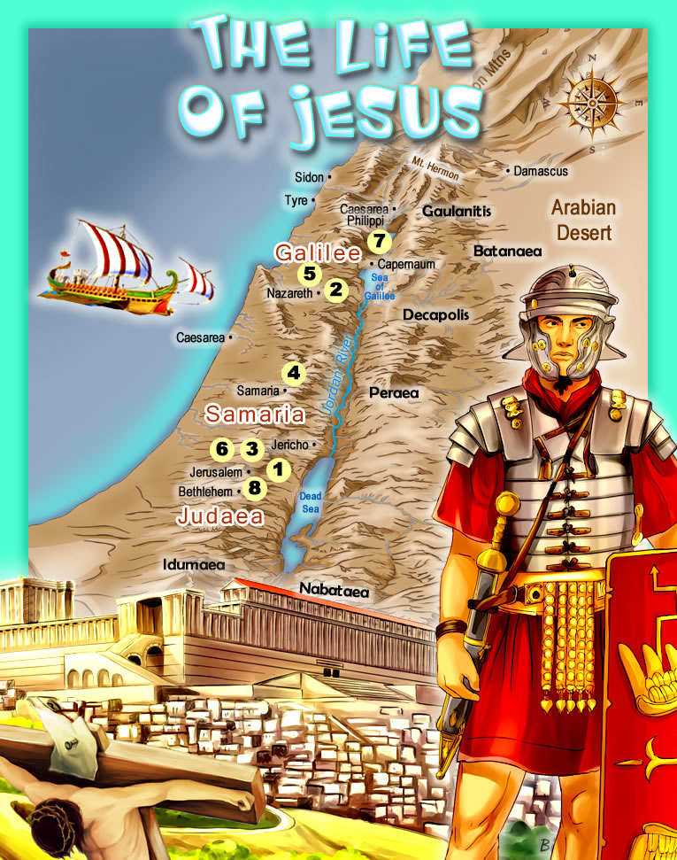 The Life of Jesus Map