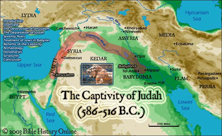 Map of the Babylonian Captivity