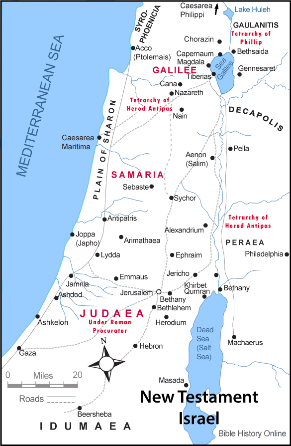 Map of New Testament Israel